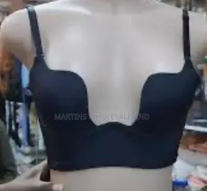 Black U-Plunge Bra Top