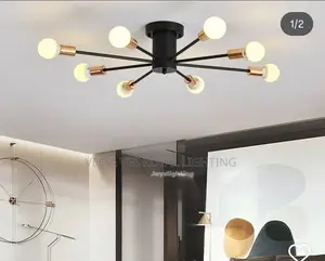 Modern 8-Light Sputnik Chandelier- For Bedroom, Living Room, Reception