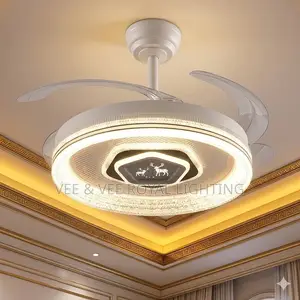 Smart Led Fan Light + Remote - For Bedroom, Living Room, Waiting Room