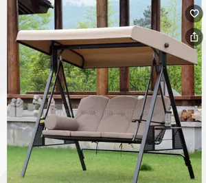 Luxury 3-Seater Outdoor Garden Swing Chair With Canopy – Durable Patio