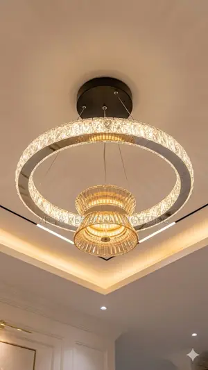 Luxury Crown Ring Crystal Chandelier - For Bedroom, Ante Room, Dining