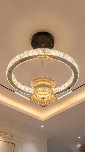Luxury Crown Ring Crystal Chandelier - For Bedroom, Ante Room, Dining