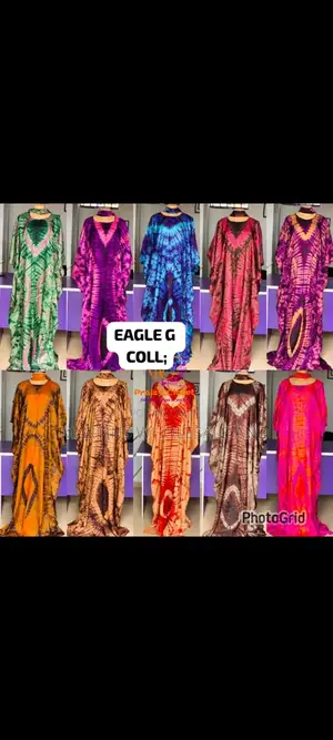 Adire Silk Boubou Gowns