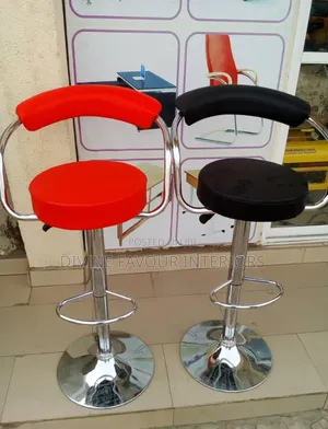 Contemporary Vinyl Adjustable Height Barstool