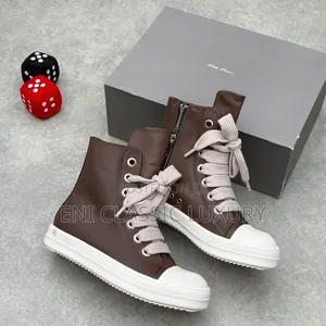 Pure Quality Luxury Men's High Top Sneakers Rick Owen Best Quality