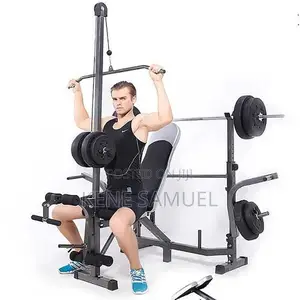 Bench Press With Lat Pull 50kg Barbell