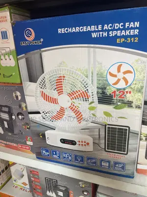 Rechargeable Solar Fan 12’Inches
