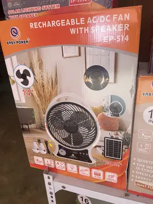 Rechargeable Solar Fan Ac/Dc 14’Inches