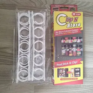 Kitchen Spice Rack Organizer Plastic 20 Spice Gripper Clip Strips