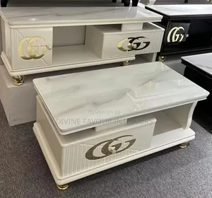 Modern Tv Stand With Center Table - White