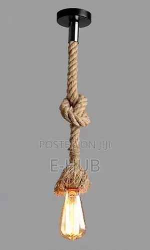 Bulb Lamp Holder Brown Rope