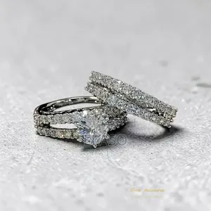 2pcs New Fashion Versatile Zirconia Ring