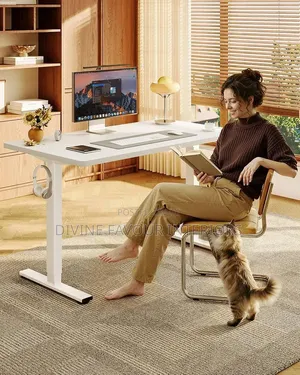 Electric Adjustable Desk - White