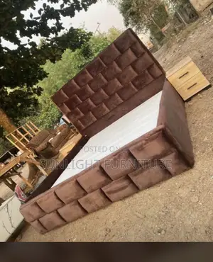 6 by 6 Brown Bed Frame