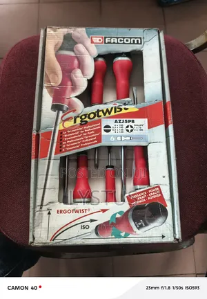 6pc Facom Azj5pb Ergotwist Mechanical Screw Driver Set