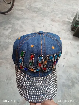 Quality Jeans Beaded Face Cap