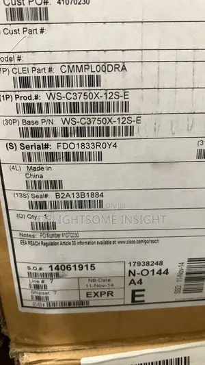 Brand New Cisco Ws-C3750x-12s-E