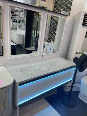 Luxury Double Wash Hand Basin Vanity Cabinet Integrated Led Illuminati
