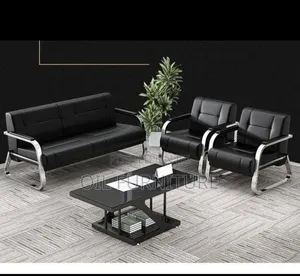 Luxury Executive Office Sofa Set Sled Base Visitor Chai