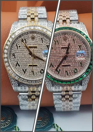 Rolex Datejust Inspired Watch in Arabic Dial - Iced Out 