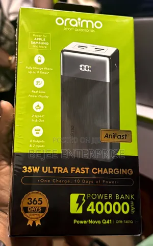 Power Bank 40000mah Power Nova Q41( Opb 7401q)35w Ultra Fast Charging
