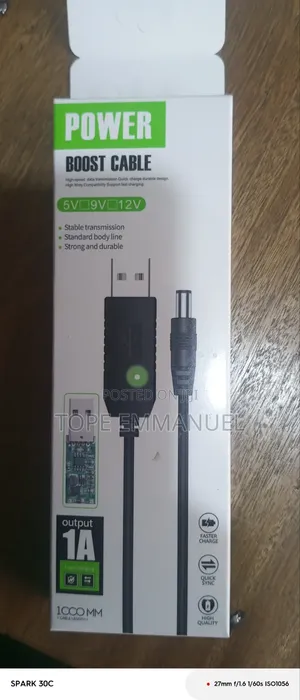 Power Boost Usb 9v/12v Converter Cable