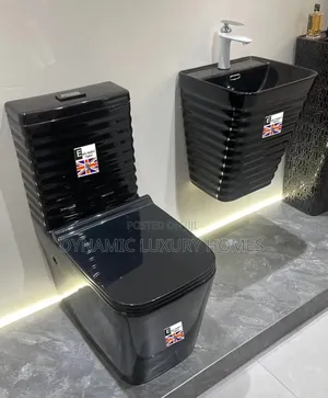 Matte Black England Wc With Wash Hand Basin