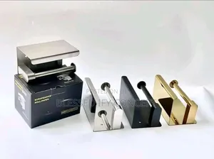 Quality Toilet Roll Holder, Black, Stainless Gold Colors