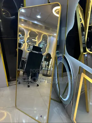 Full Dressing Plain Mirror (Gold and Black)