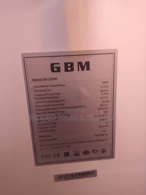 Brand New GBM 200w Monocrystalline Solar Panel (25v)