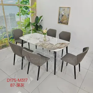 Executive Marble Top Dinning by 6 With 4 Chairs