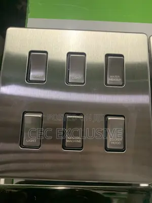 6gang Stainless Brush Panel Switch