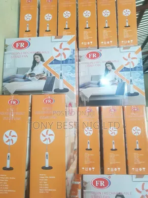 Solar Rechargeable Solar Fan 18"Inches, With a Very Strong Battery