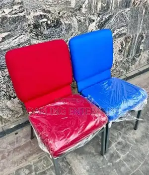 Big Church Chair (Red) and Medium Church Chair (Blue)