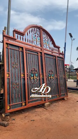 Quality Wrought Iron Gate With Pedestrian Attached