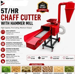 Chaff Cutter Machine With Hammer Mill and Conveyor 5t/Hr