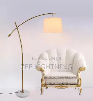 Standing Side Lamps With White and Black Shade