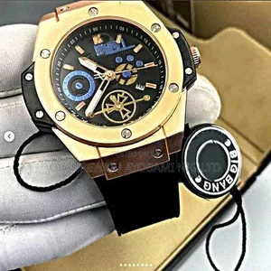 Unique Leather Luxury Wristwatch for Men