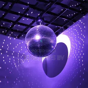 Glass Mirror Rotating Disco Pendant Light Luxury Party Lighting Effect