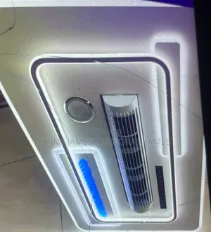 Modern Invisible Bladeless Led Ceiling Fan Light Restaurant Fan Lamp