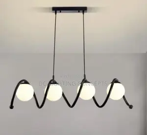 Spiral Wave Glass Globe Led Pendant Chandelier