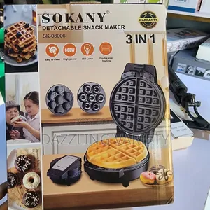 3-in-1 Sokany Detachable Waffle Maker