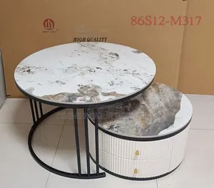 2-Piece Round Nesting Coffee Table Set