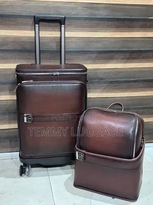 Cabin Size Leather Box With Backpack