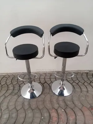 Adjustable Height Barstool With Arms and Chrome Base - Set of 2