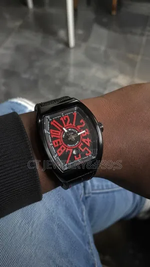 Franck Muller Vanguard Black Titanium Case Vibrant Red Numerals