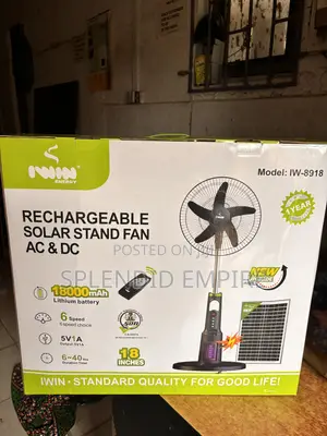 Iwin 18w Rechargeable Ac/Dc Fan