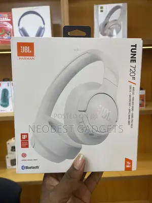 White JBL Tune 720 Bluetooth Headphones