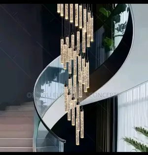 Luxury Double Head Led Chandelier - Gold Black Pendant Lamp for Home