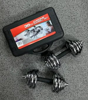 Solid Strong 30 Kg Set Chrome Dumbbell